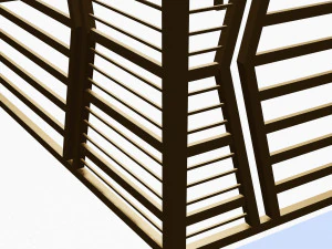 Iron balcony railing 3D Model