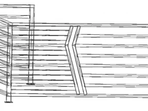 Iron balcony railing 3D Model