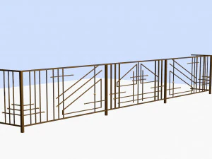 Balustrade de balcon en fer Modèle 3D