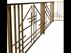 Iron balcony railing Modèle 3D