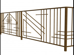 Iron balcony railing Modèle 3D