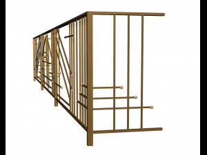 Iron balcony railing Modèle 3D