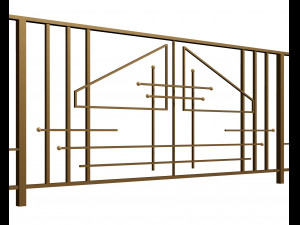 Iron balcony railing Modèle 3D