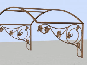Baldachim z kutego żelaza Model 3D