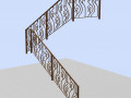 Wrought iron stair railing  3D Models