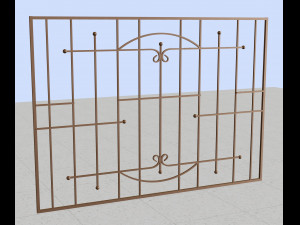Iron window grate 3D Model