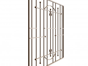 Iron window grate 3D 모델