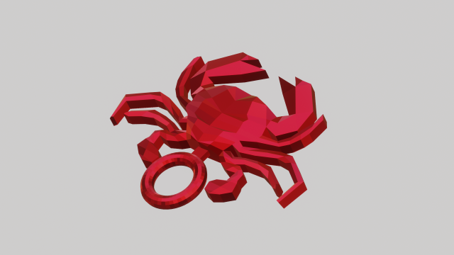 A beautiful crap for your keychain Model Cetak 3D .c4d .max .obj .3ds .fbx .stl .blend 