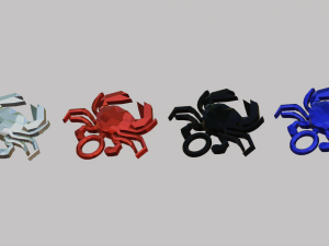 A beautiful crap for your keychain Model Cetak 3D