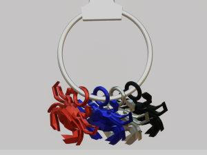 A beautiful crap for your keychain Model Cetak 3D