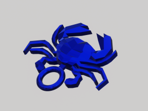 A beautiful crap for your keychain Model Cetak 3D