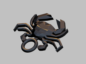 A beautiful crap for your keychain Model Cetak 3D