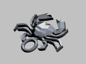 A beautiful crap for your keychain Model Cetak 3D