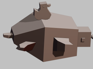 A little dunk sits on a nice turtle 3D 打印模型