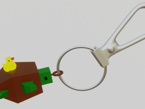 A little dunk sits on a nice turtle 3D 打印模型