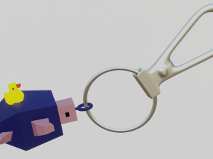 A little dunk sits on a nice turtle 3D 打印模型