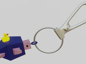 A little dunk sits on a nice turtle 3D Print Model