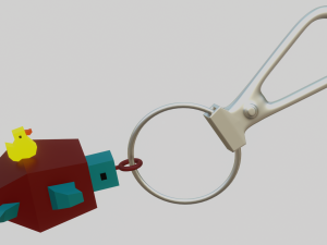 A little dunk sits on a nice turtle 3D 打印模型