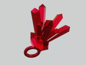 Shiny crystals for your keychain 3D Print Models