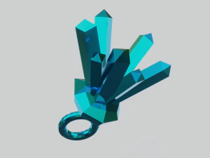 Shiny crystals for your keychain 3D Print Model