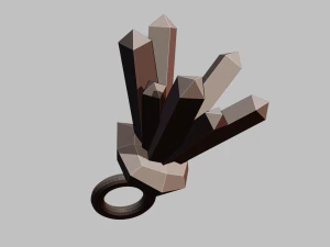 Shiny crystals for your keychain 3D Print Model