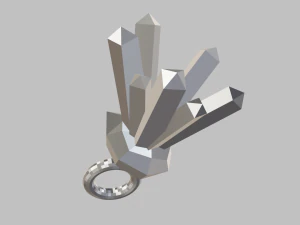 Shiny crystals for your keychain 3D Print Model