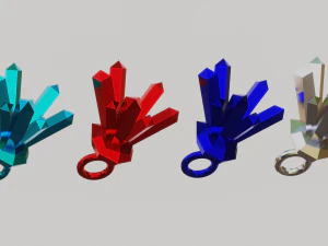 Shiny crystals for your keychain 3D Print Model