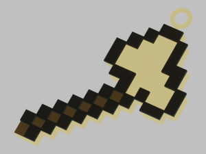A minecraft axe for your keychain 3D-Druckmodell