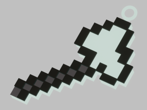 A minecraft axe for your keychain 3D-Druckmodell