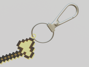 A minecraft axe for your keychain 3D-Druckmodell