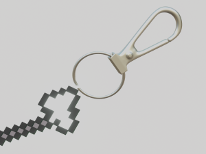 A minecraft axe for your keychain 3D-Druckmodell