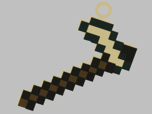A Minecraft hoe for your keychain 3D Print Model