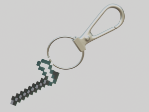 A Minecraft hoe for your keychain 3D-printmodel