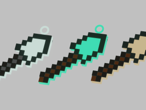 A Minecraft shovel for your keychain 3D Print Models