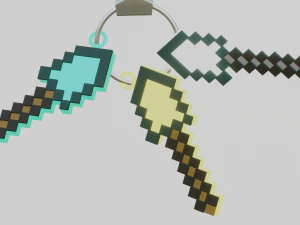 A Minecraft shovel for your keychain 3D Print Model