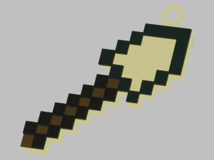 A Minecraft shovel for your keychain 3D Print Model