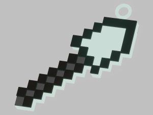 A Minecraft shovel for your keychain Model Cetak 3D
