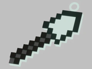 A Minecraft shovel for your keychain 3D Print Model