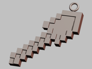 A Minecraft shovel for your keychain Model Cetak 3D
