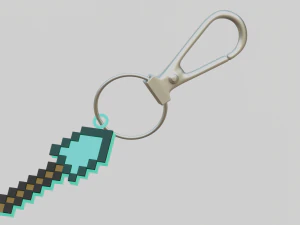 A Minecraft shovel for your keychain 3D Print Model
