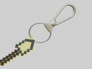 A Minecraft shovel for your keychain 3D Print Model