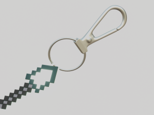 A Minecraft shovel for your keychain Model Cetak 3D