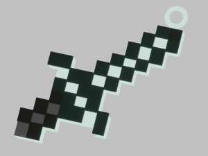 A Minecraft sword for your keychain 3D 프린트 모델