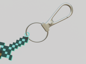 A Minecraft sword for your keychain 3D 프린트 모델