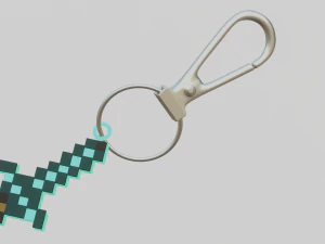 A Minecraft sword for your keychain 3D Print Model