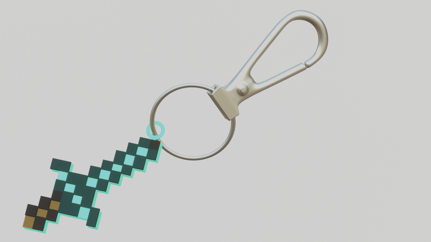 Minecraft Diamond Sword Free 3D Print Model in Toys 3DExport
