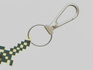 A Minecraft sword for your keychain 3D Print Model