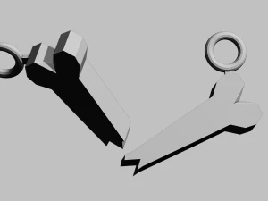 Ein gebrochener Knochen f&uuml;r deinen Schl&uuml;sselbund 3D Druckmodell