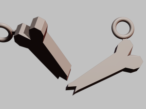 A broken bone for your keychain 3D Print Model