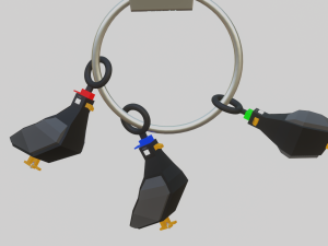A dangerous pigeon for your keychain 3Dプリントモデル